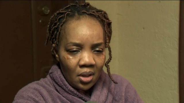 <p>Marie Delille claims her neighbour fatally shot her husband and son </p>