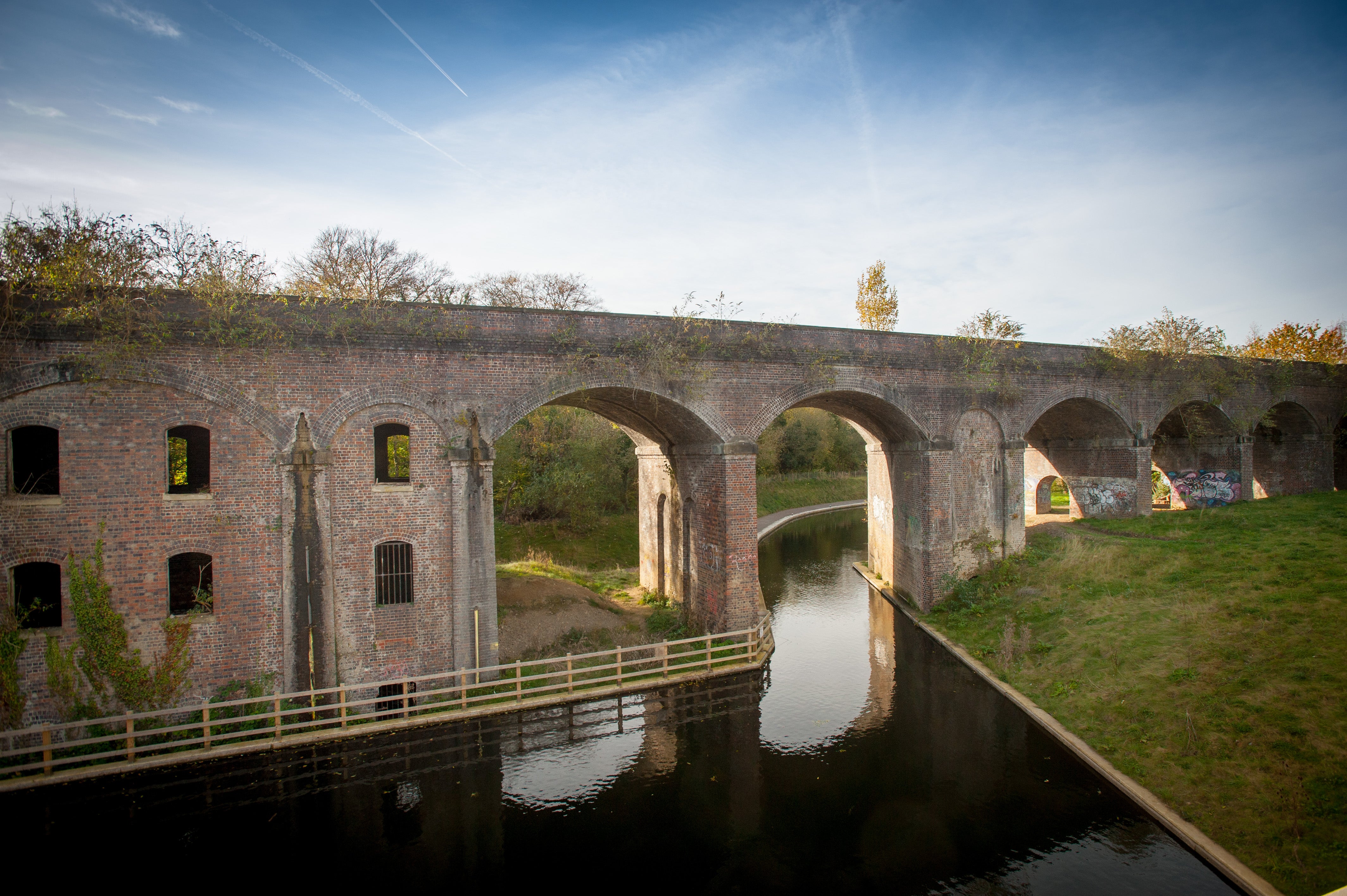 The Stroudwater Navigation is lined with historic sites