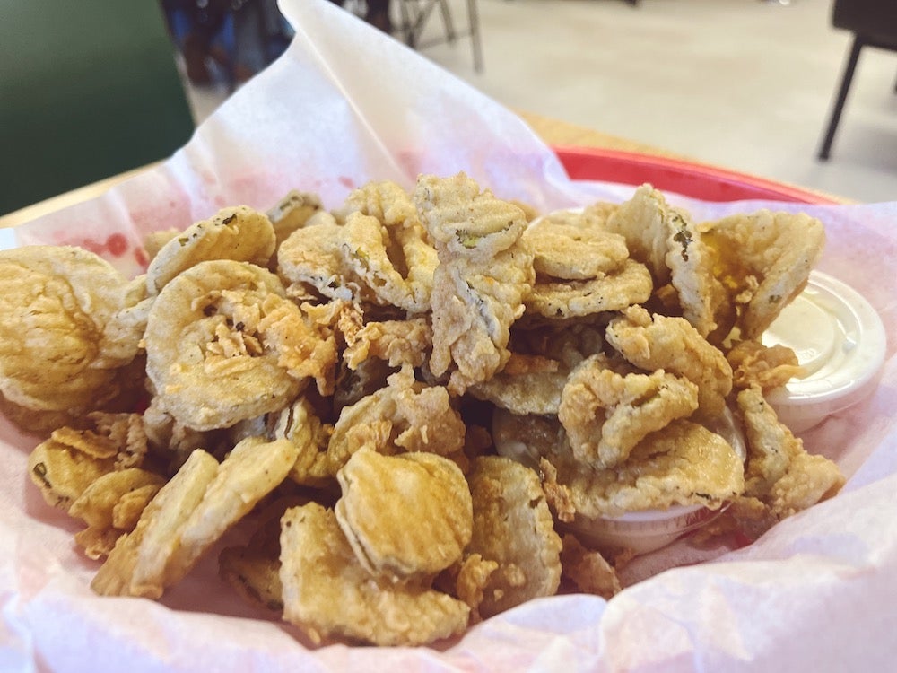 Deep-fried pickles are a gas station delicacy in the Deep South