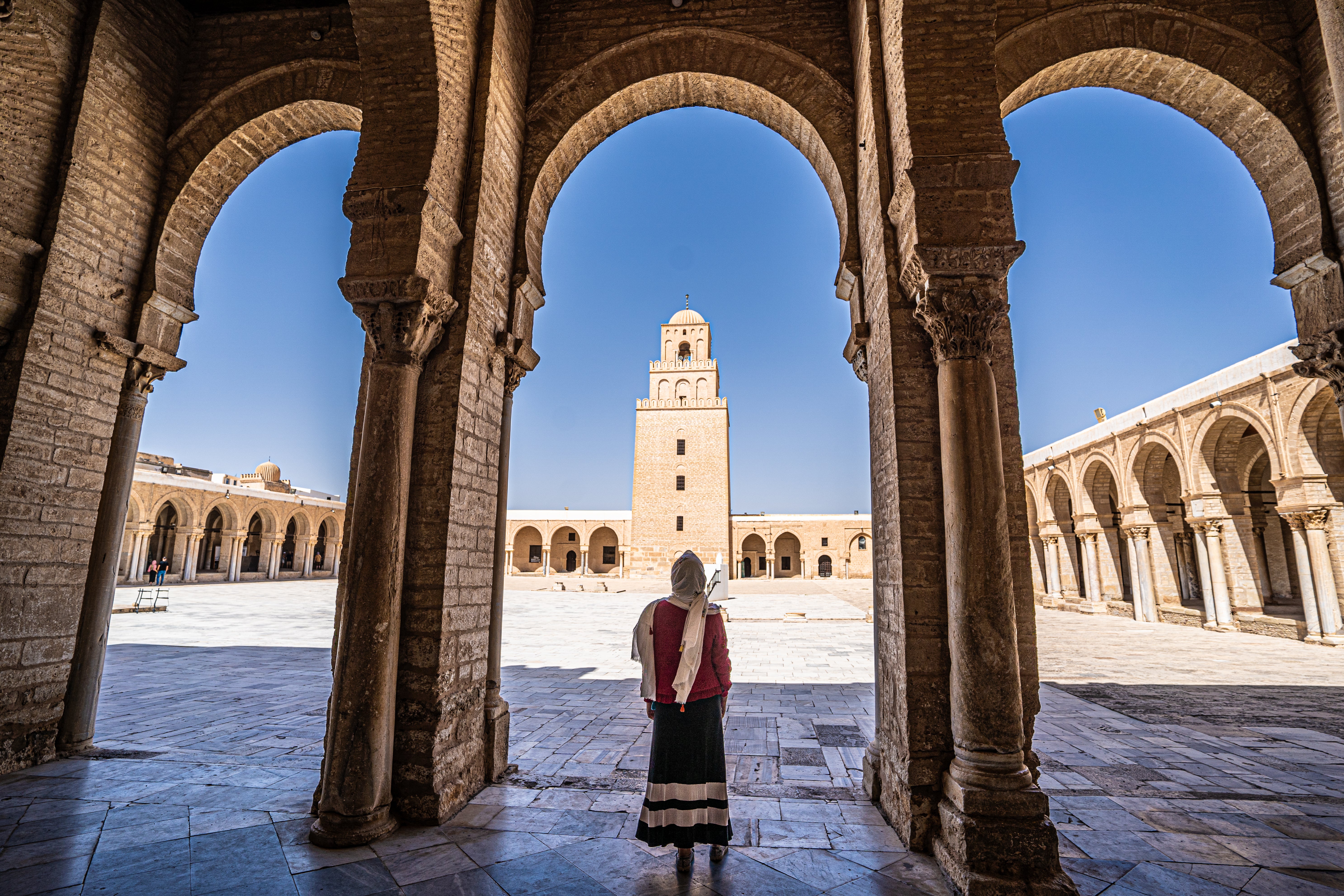 Kairouan’s seventh-century mosque was built using Phoenician columns and Roman marble pillaged from Carthage