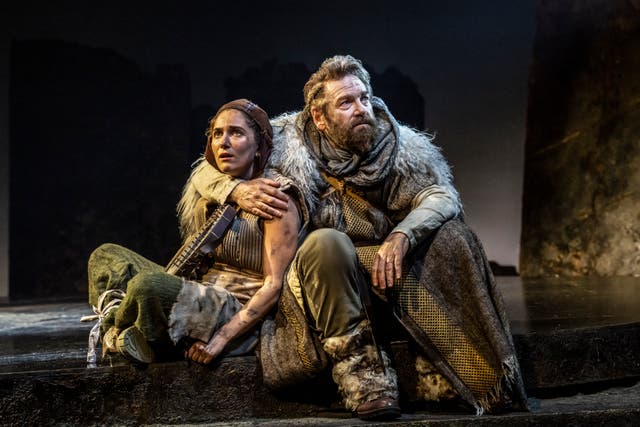 <p>More sinned against than sinning: Jessica Revell and Kenneth Branagh in ‘King Lear' at Wyndham’s Theatre</p>