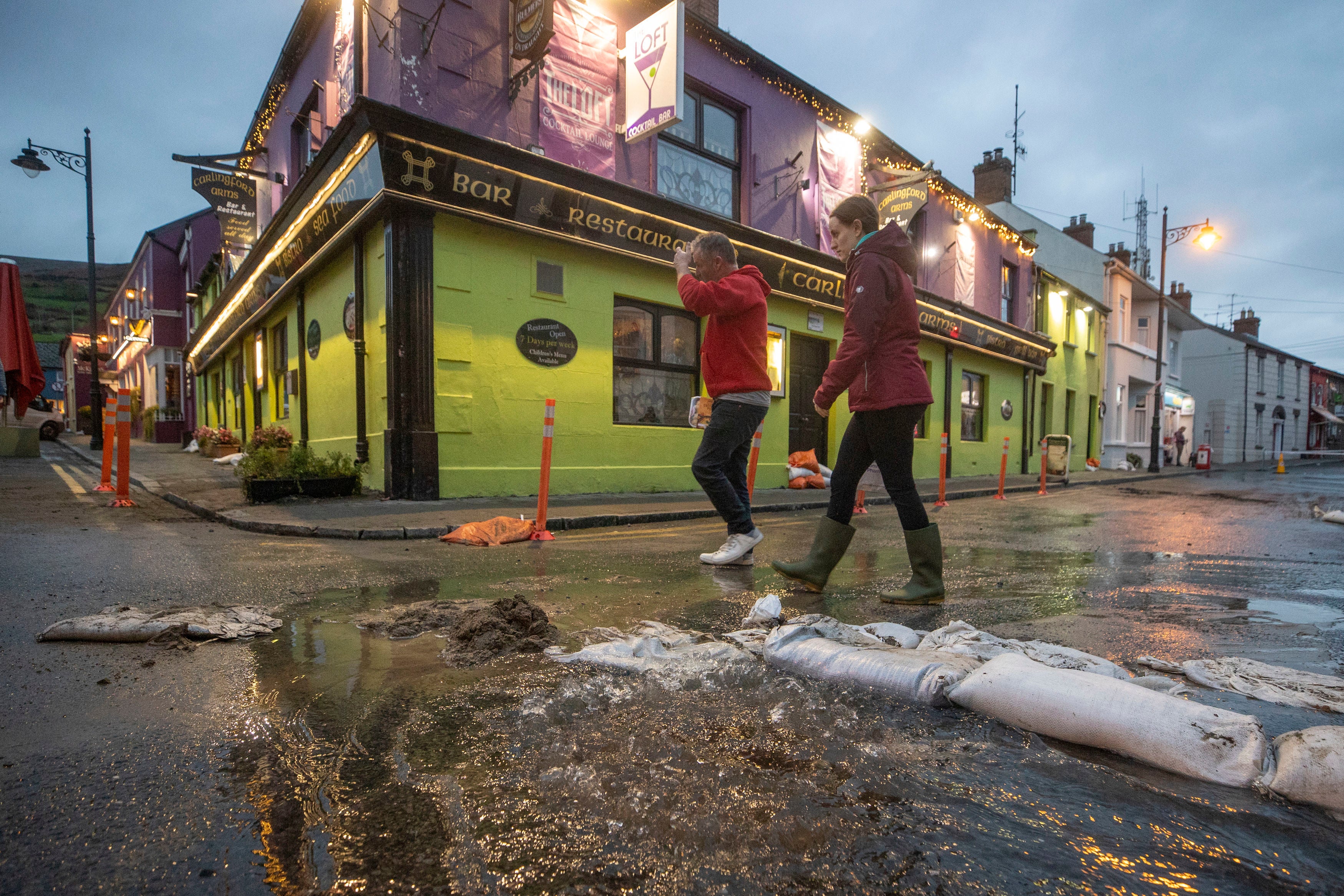 <p>Flooding in Carlingford, Co Louth</p>