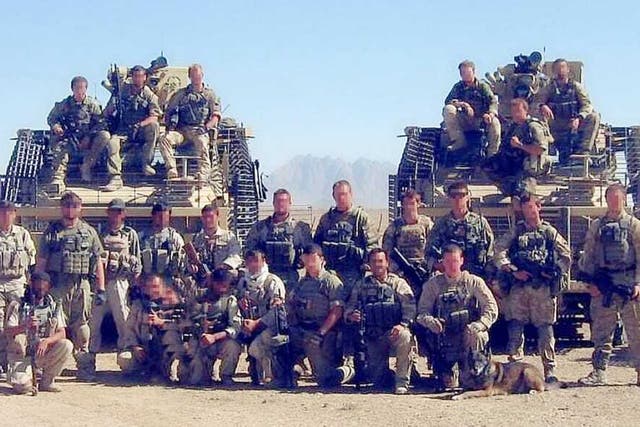 <p>Members of the 444 unit with British forces near Camp Juno in Helmand province, Afghanistan </p>