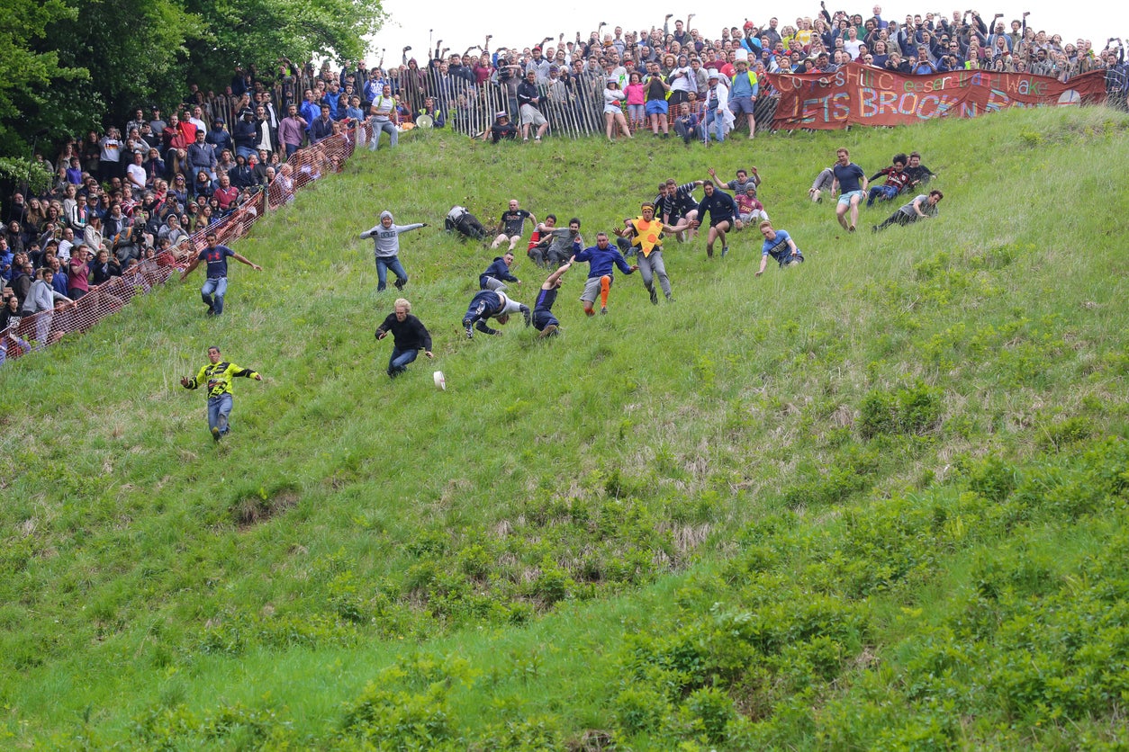 The cheese-rolling tradition is said to date back at least 200 years