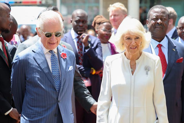 The King and Queen at the start of their State Visit to Kenya (Chris Jackson/PA)