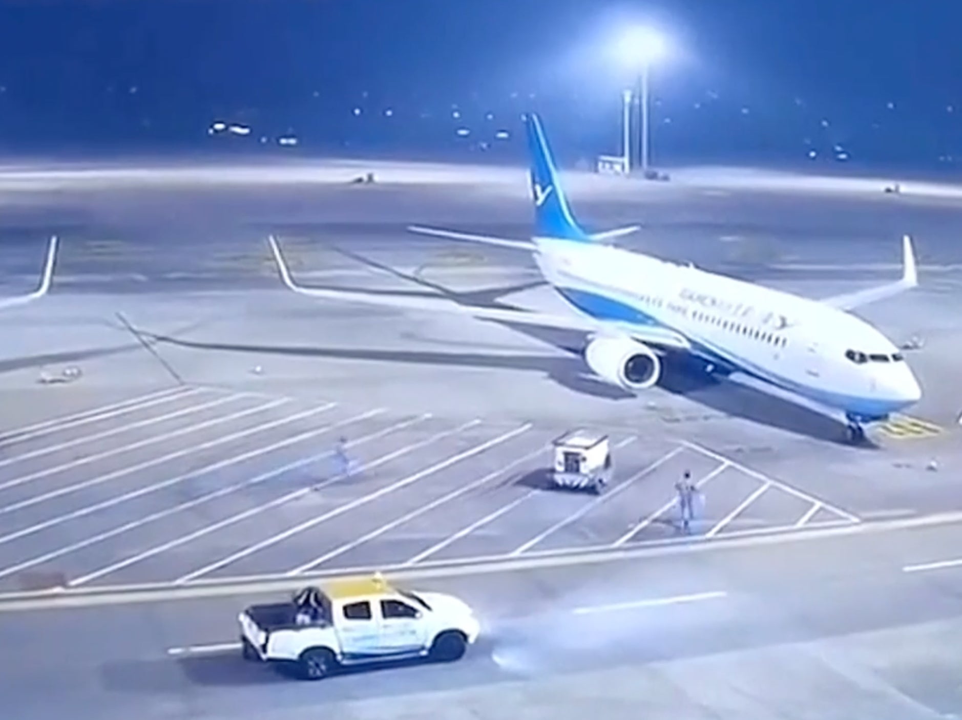 The Xiamen Airlines Boeing 737 sustained minor damage to an engine
