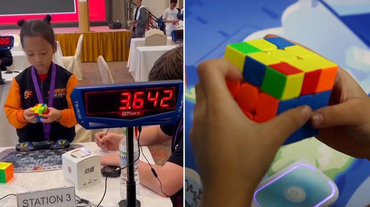 Girl, 6, becomes first female to solve Rubik’s Cube in under six seconds