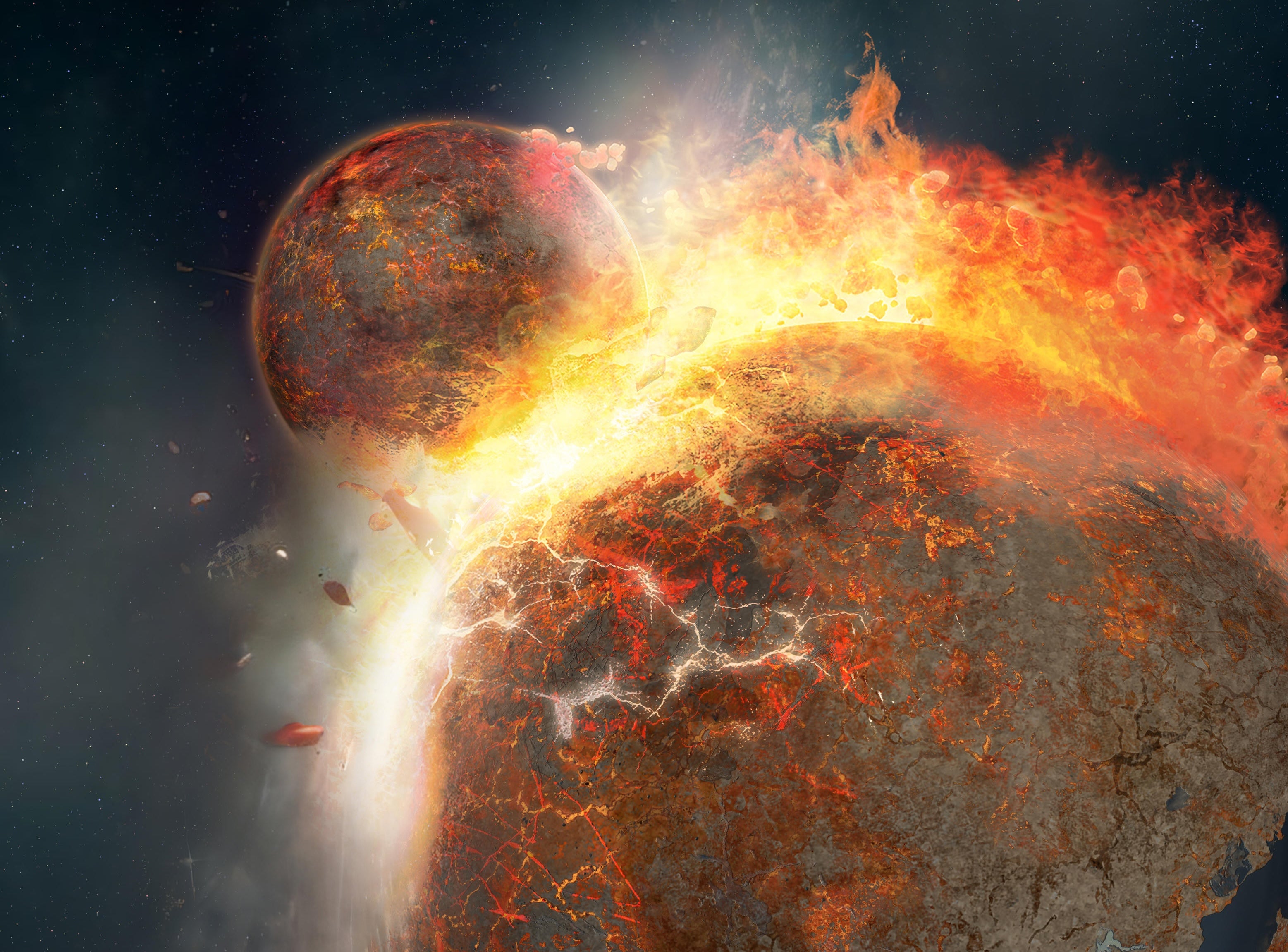 <p>El manto terrestre podría incluir rocas provenientes de un planeta desconocido. </p>