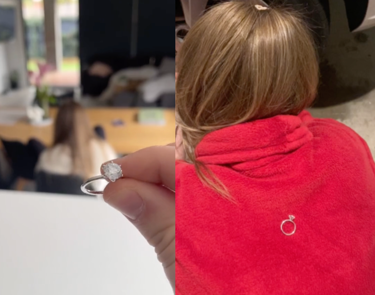 Woman reveals her fianc&eacute; hid her engagement ring in plain sight for weeks before proposing