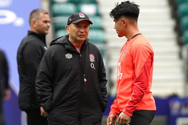 Eddie Jones does not believe Marcus Smith is a full-back (Steve Parsons/PA)