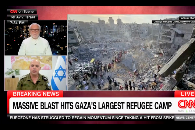 <p>Wolf Blitzer presses IDF official about refugee camp bombing</p>