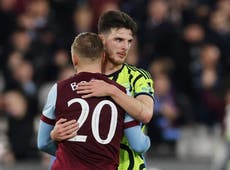 Declan Rice’s nightmare West Ham return a result of Arsenal’s complacency
