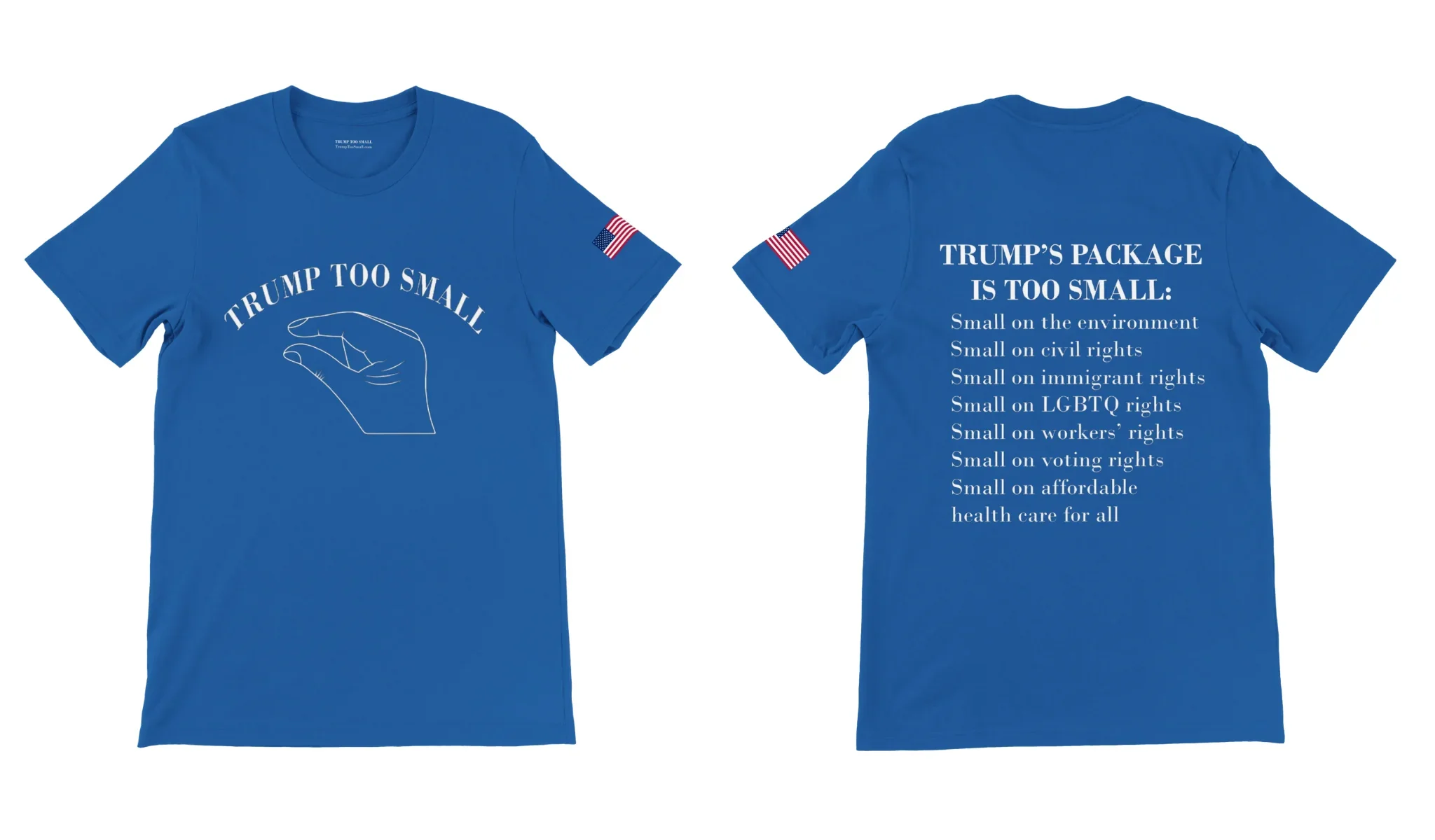 “TRUMP TOO SMALL” shirts made by Steve Elster