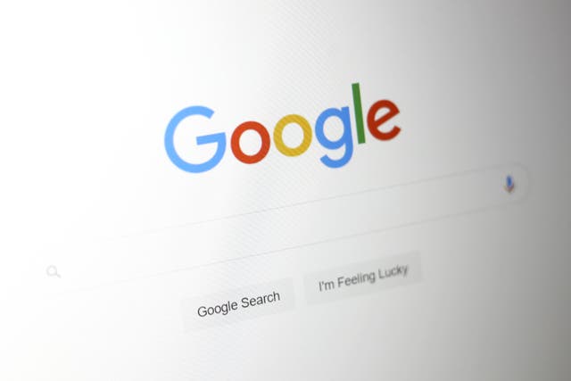 A general view of the Google homepage. Photo credit should read: Tim Goode/PA Wire.