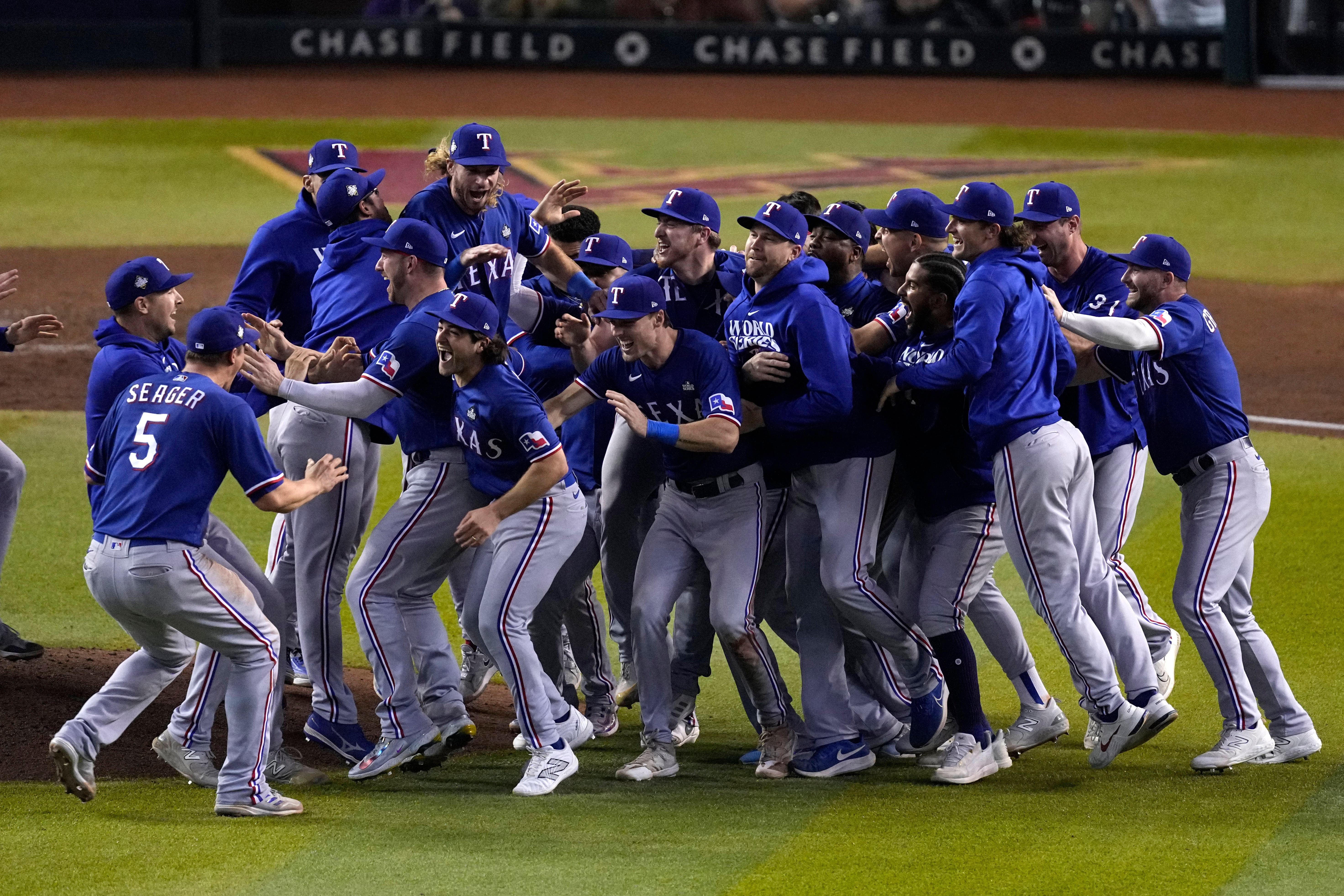 The Texas Rangers claimed their first World Series crown after 63 years of existence