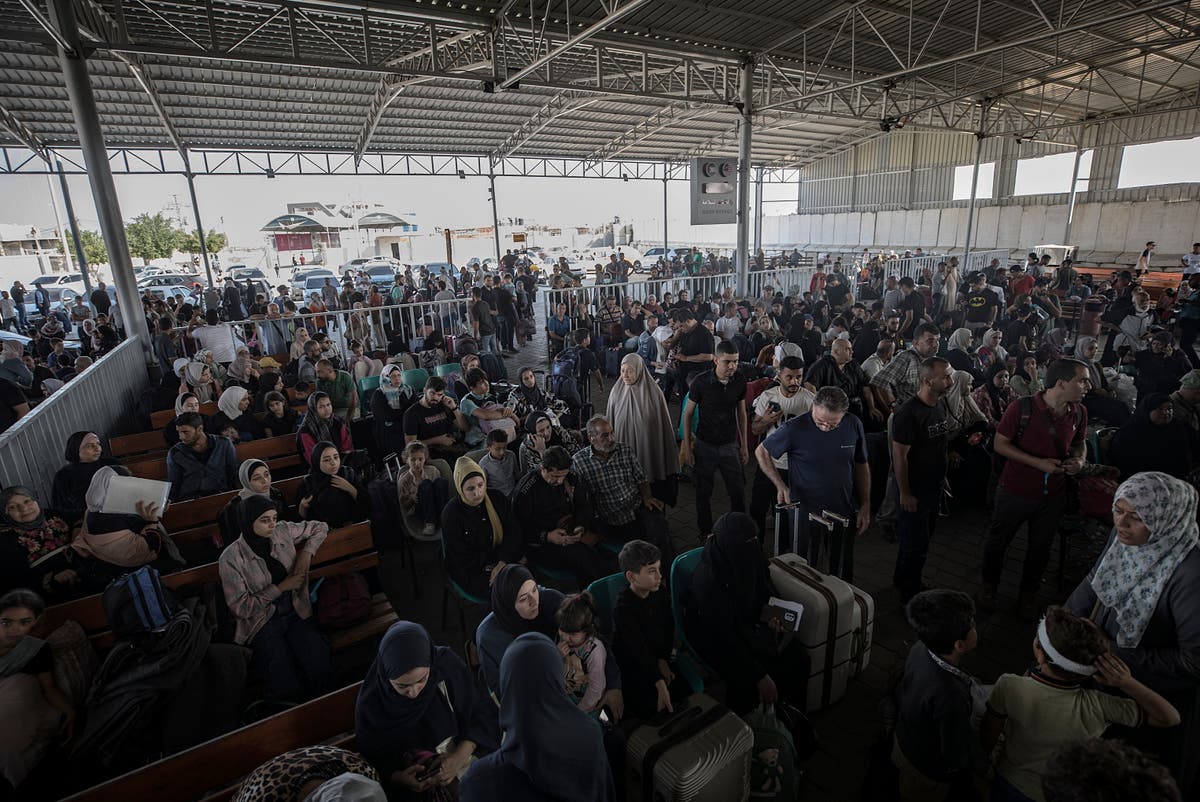 Watch view of Rafah border as crossing expected to open for second day