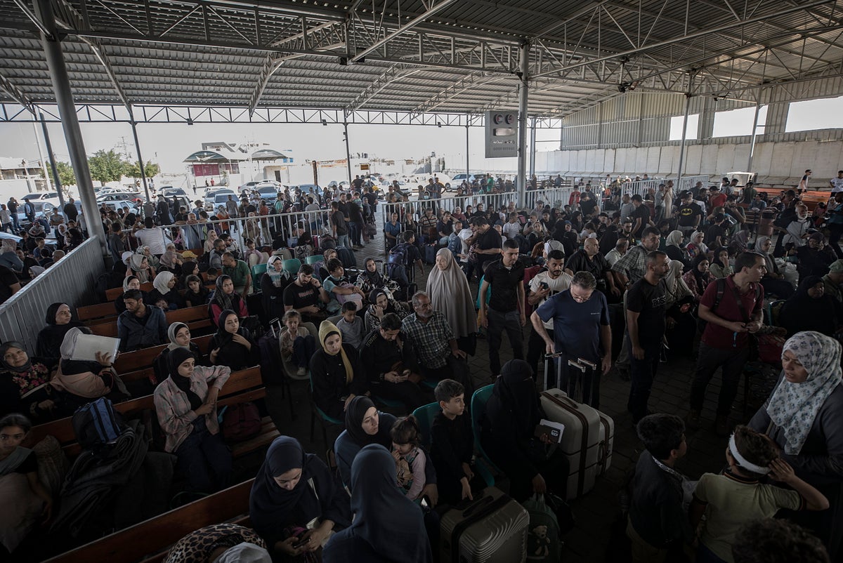Watch live view of Rafah border as crossing expected to open for second day
