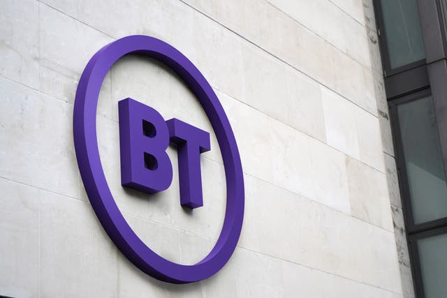 BT’s shares rose after the telecoms giant reported increased profits as it passed on high inflation costs to customers and a three-year cost-cutting programme paid dividends (BT/PA)