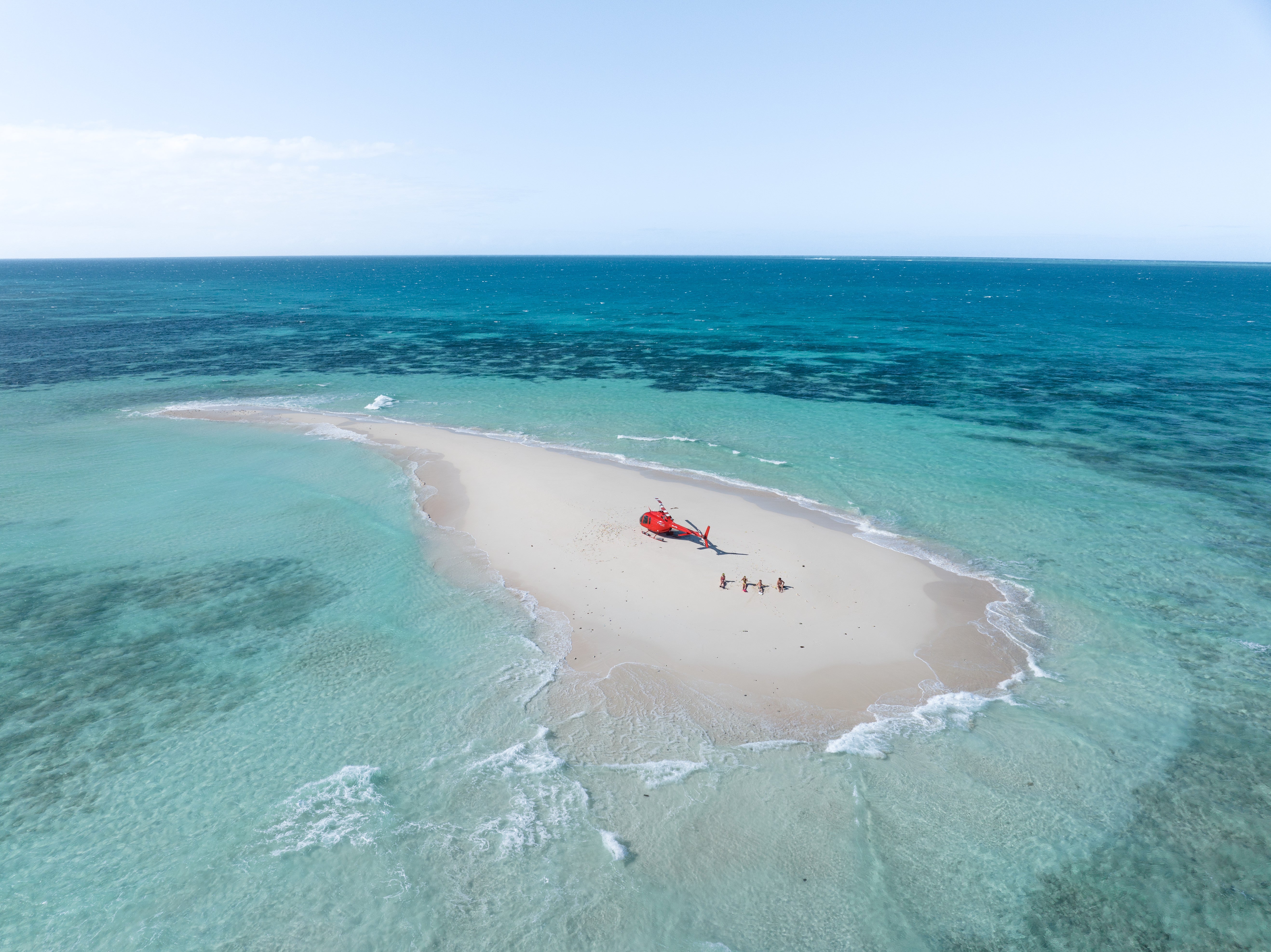 Relax on private islands accessible by helicopter from Vlasoff Cay