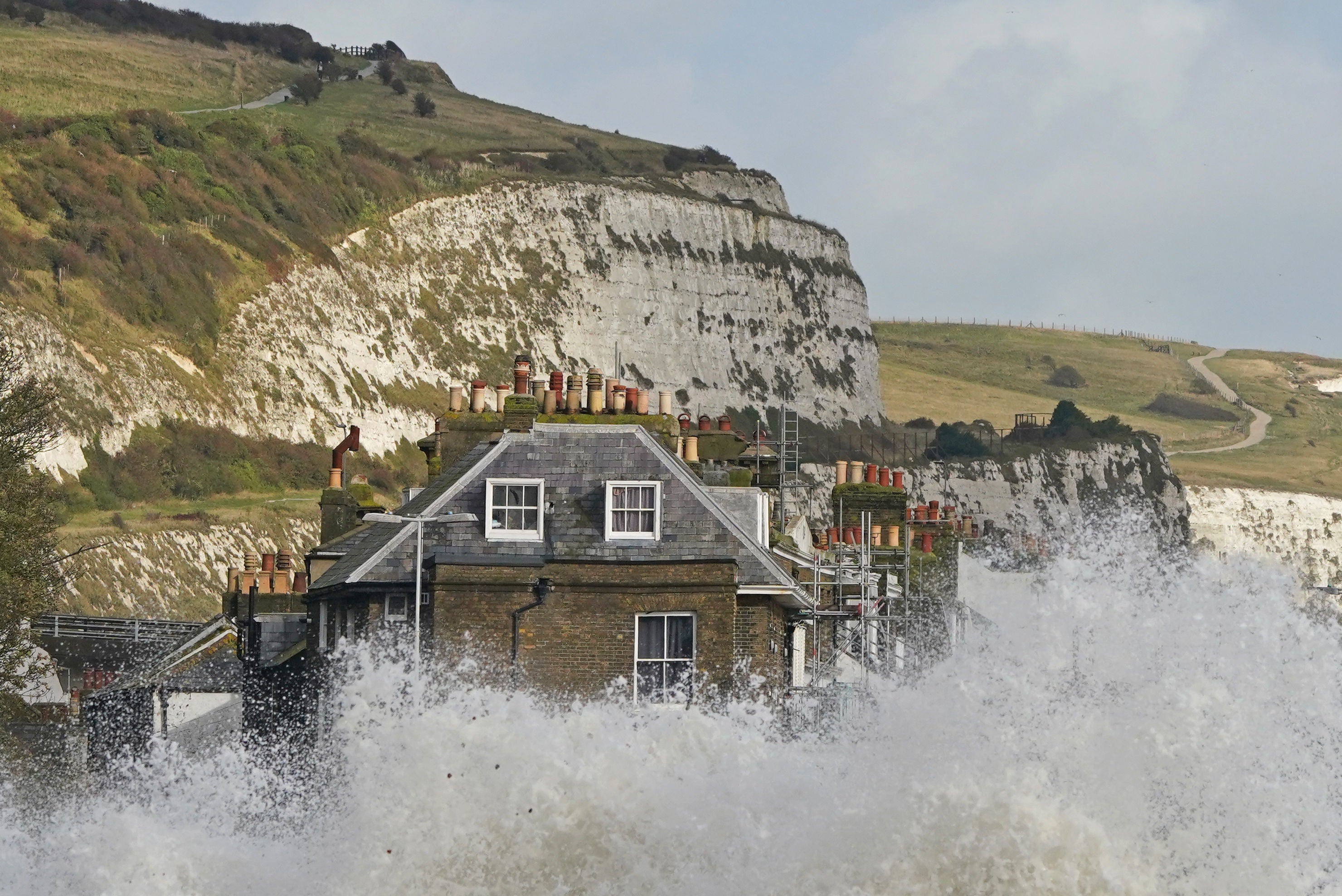 The storm has battered the south coast of England this week