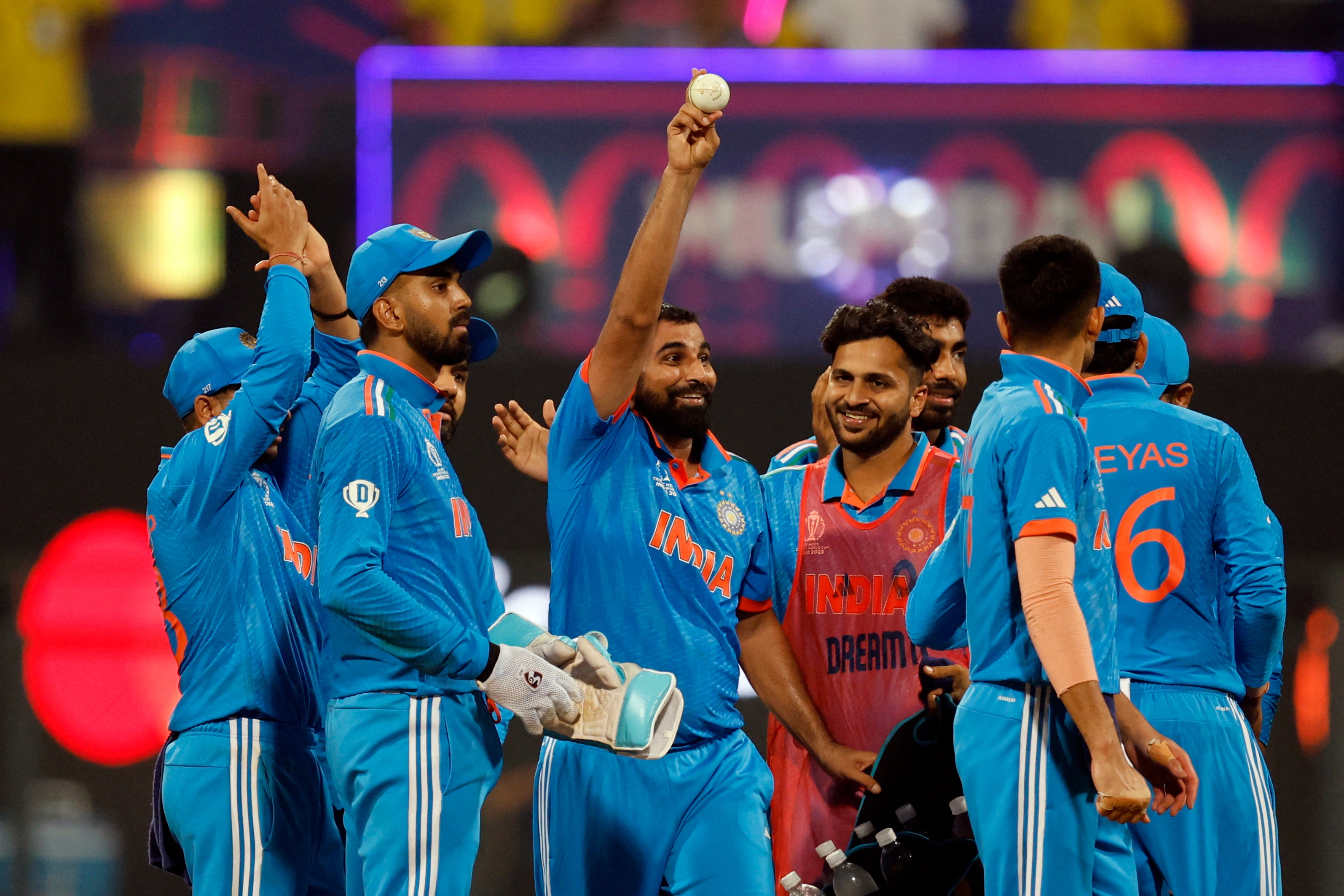 Mohammed Shami became India’s leading wicket taker in World Cups after claiming 5-18