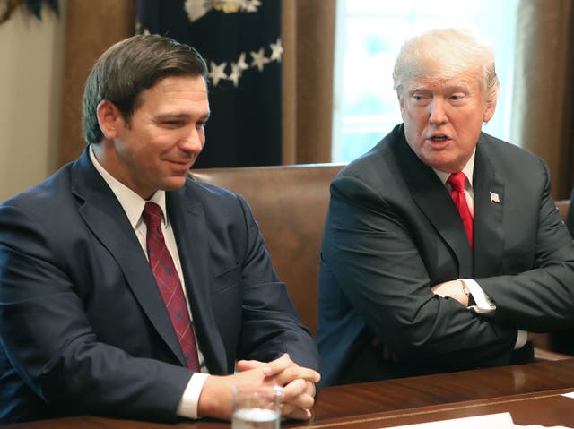 <p>Trump pours cold water on DeSantis serving in his Cabinet</p>
