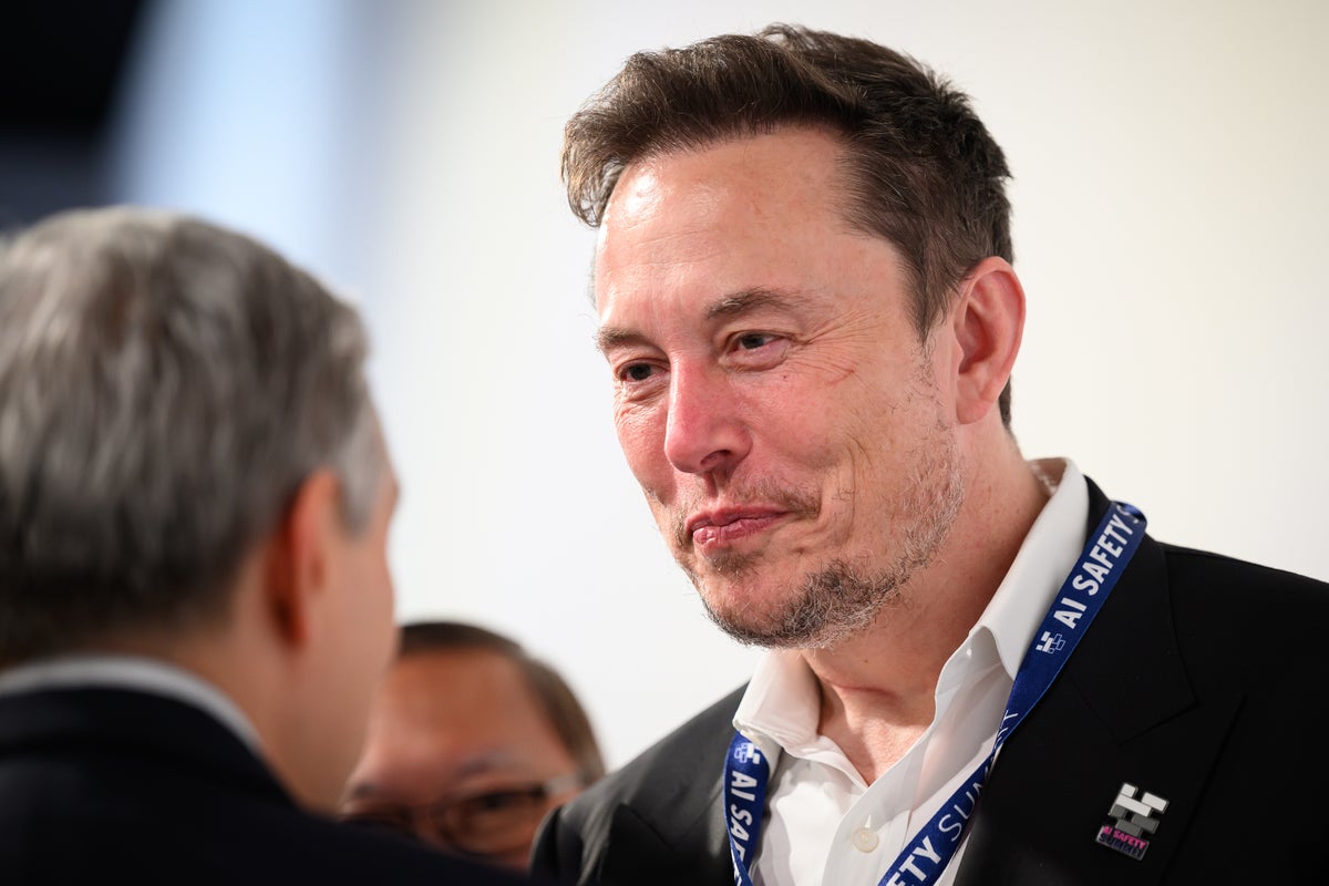 Elon Musk mocks politicians at AI summit ahead of interview
