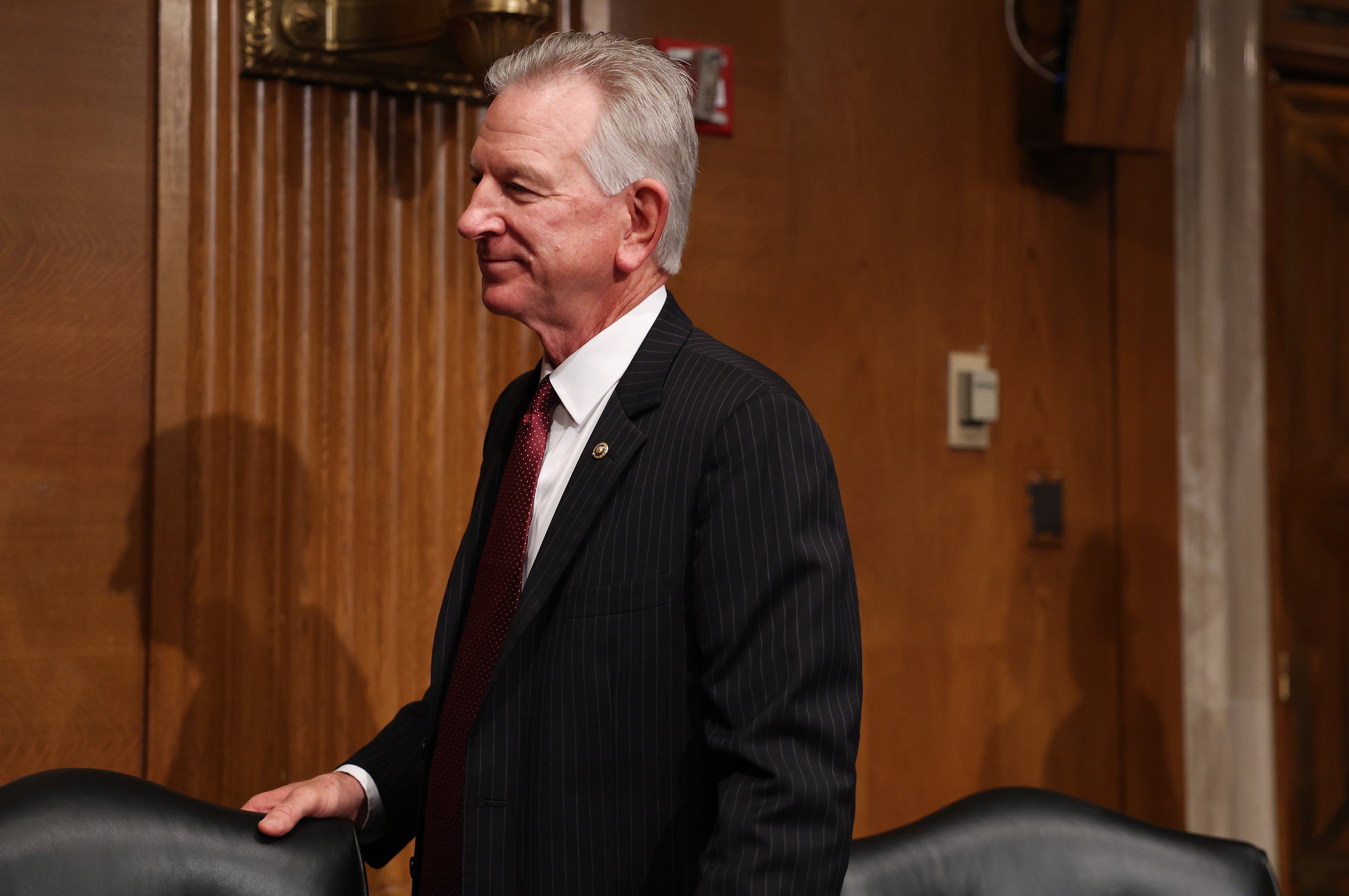 <p>Republican Sen Tommy Tuberville, who is leading a blockade of military promotions in the US Senate </p>