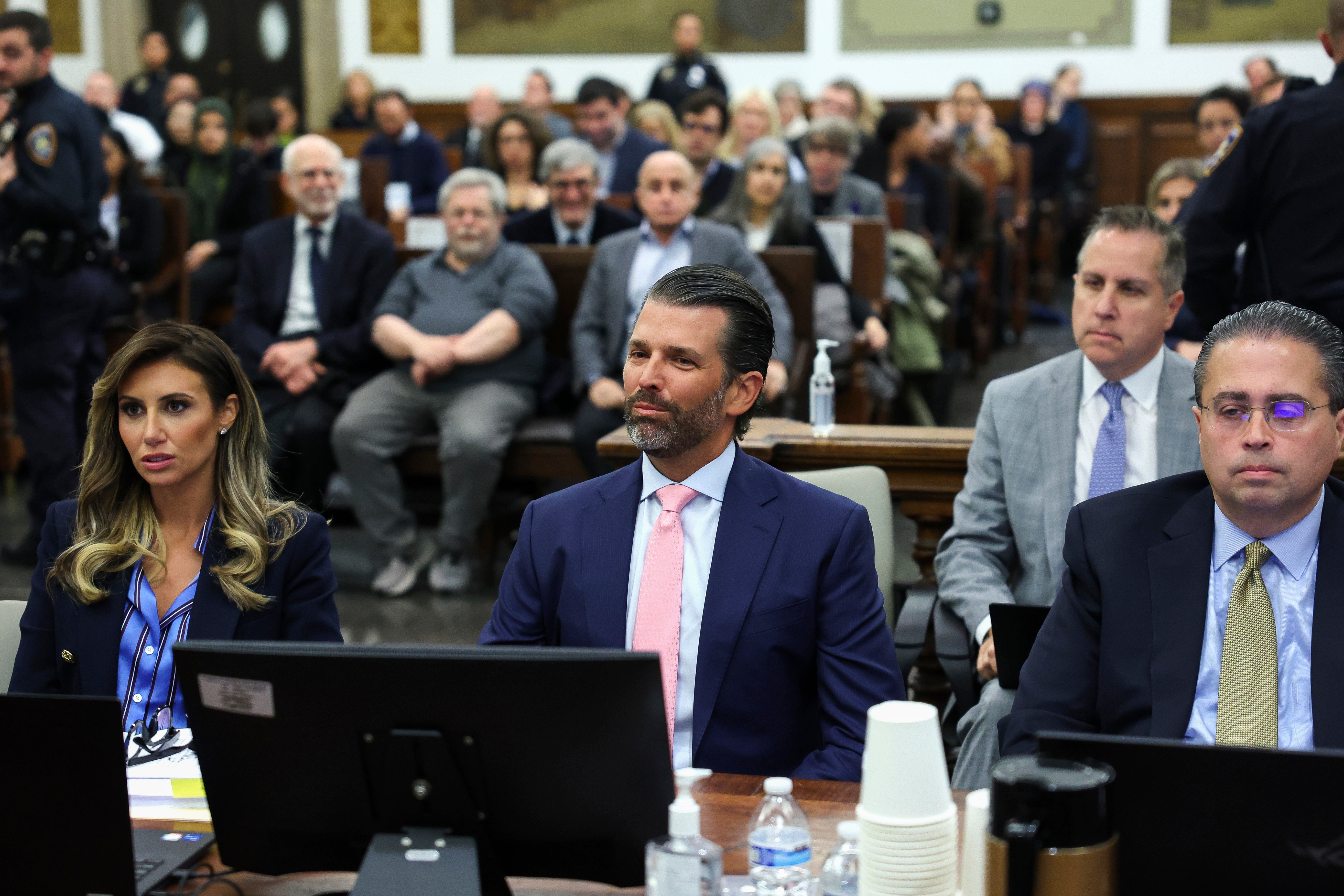 Donald Trump Jr on 1 November in the courtroom