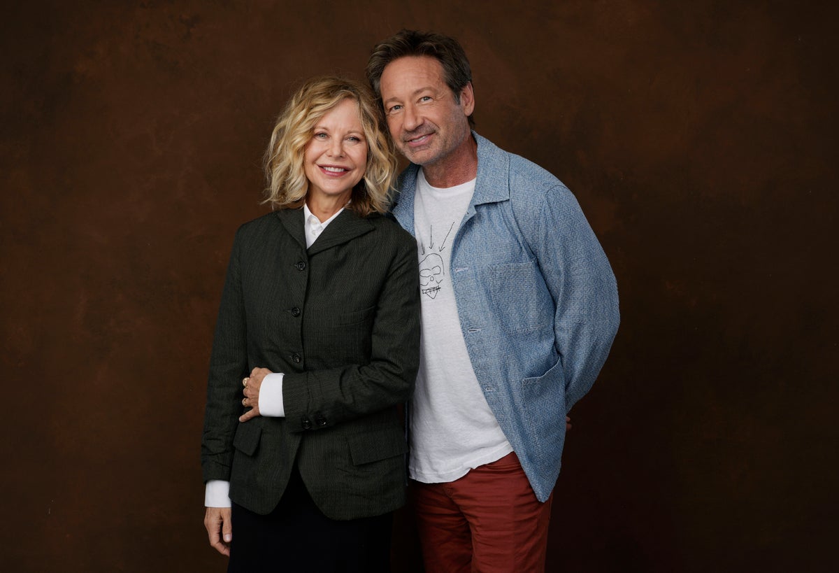 'What Happens Later' co-stars Meg Ryan and David Duchovny talk about rom-coms, fame and Nora