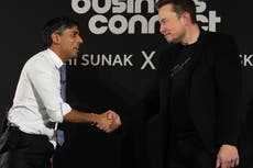 Sunak clashes with Elon Musk as X boss says AI means we won’t need to work