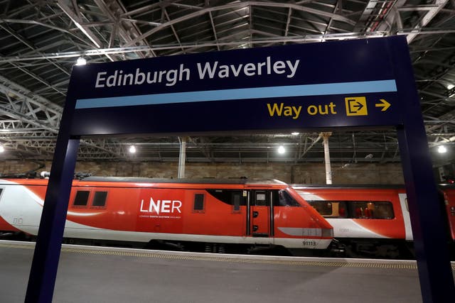 Edinburgh Waverley station (Andrew Milligan/PA)