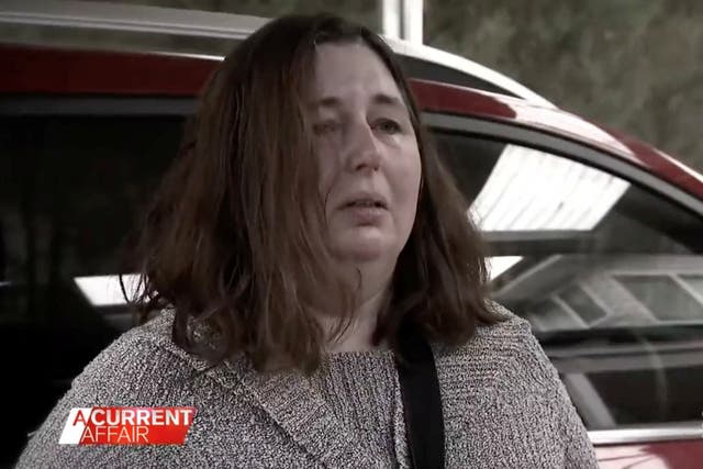 <p>Erin Patterson speaks to the media outside home in Leongatha</p>