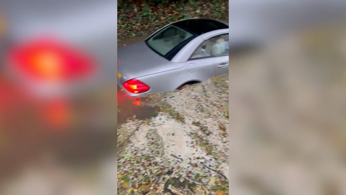 Storm Ciaran: Cars abandoned in deep floodwater as heavy rain batters Jersey