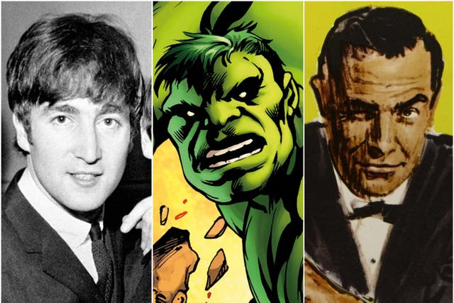John Lennon, the Hulk and Sean Connery (PA/Royal Mail/Sotheby’s)