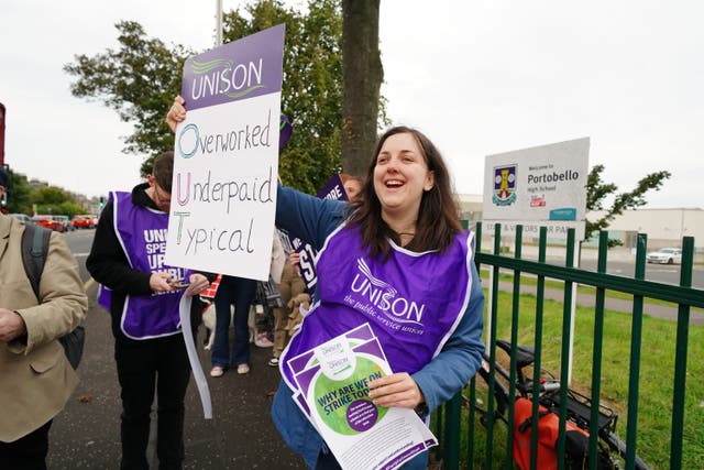 Unison has been urged to ‘stand down’ strikes which have closed schools (Jane Barlow/PA)