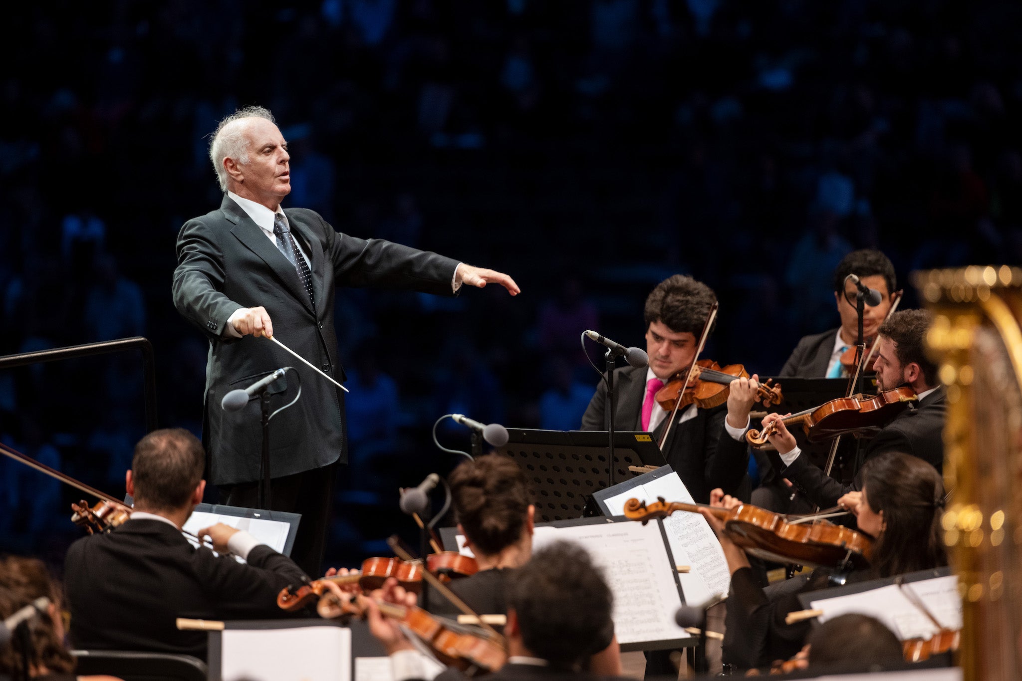 Daniel Barenboim as conductor of the West-Eastern Divan Orchestra