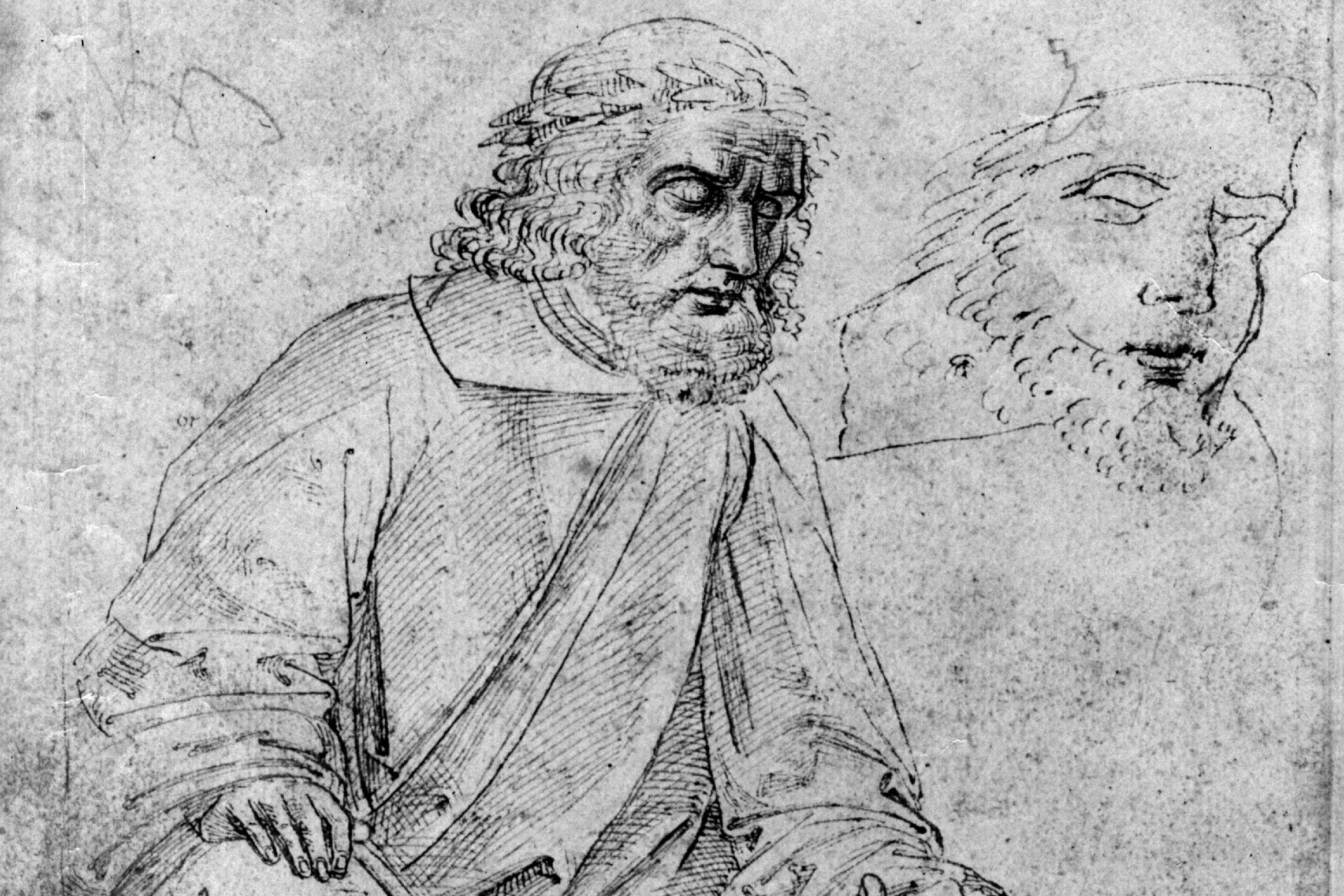 Homer, the eighth century poet, probably from a drawing by Raphael circa 1500