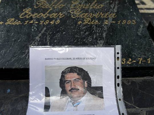 Pablo Escobar’s gravestone
