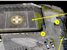 AAIB graphic shows helipad proximity to car park