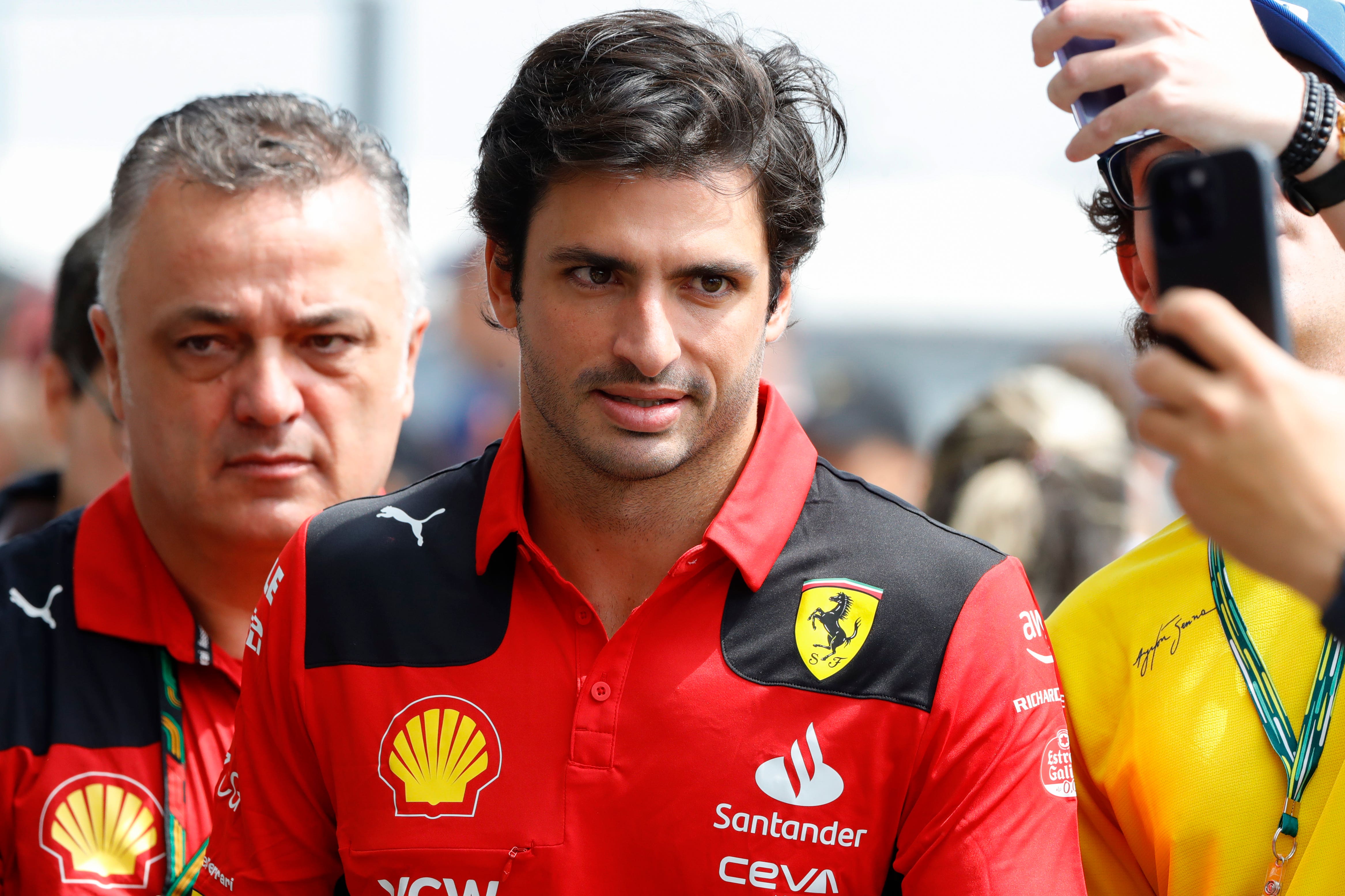 Ferrari driver Carlos Sainz finished fastest in practice (Marcelo Chello/AP)