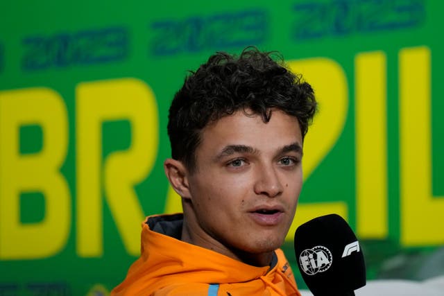Lando Norris qualified only seventh for the Brazilian Grand Prix (Andre Penner/AP)