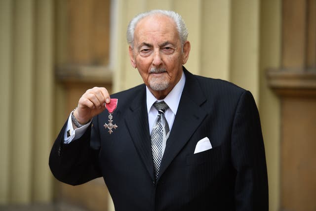David Berglas with his MBE for services to Magic and Psychology after an investiture ceremony at Buckingham Palace, London (Kirsty O’Connor/PA)