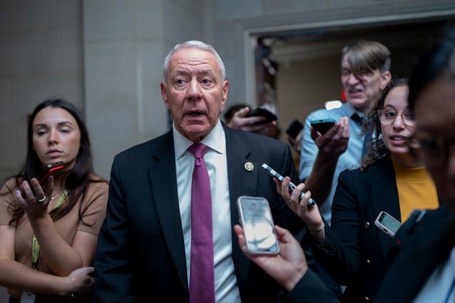 <p>Rep. Ken Buck, R-Colo., arrives as House Republicans hold a closed-door meeting to vote by secret ballot on their candidate for speaker of the House, at the Capitol in Washington, Oct. 11, 2023</p>