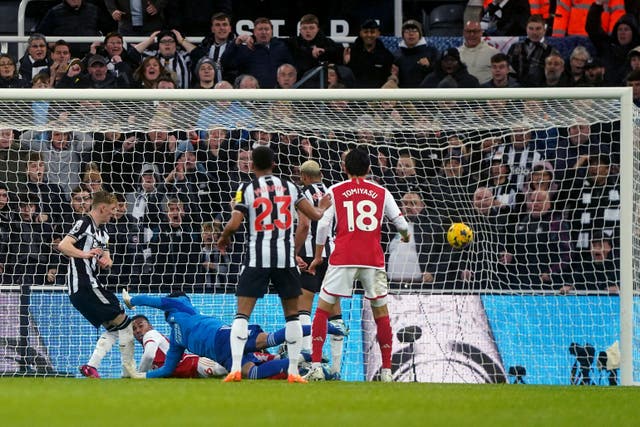 <p>Anthony Gordon scored a controversial winner for Newcastle against Arsenal </p>