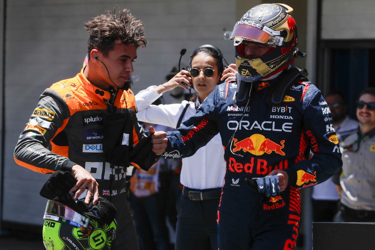 Max Verstappen thwarts Lando Norris’ bid for first F1 win in Brazil sprint
