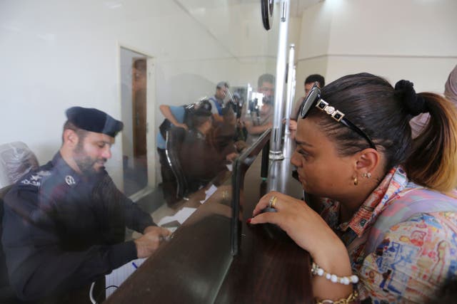 Britons were unable to leave Gaza through the Rafah crossing after it closed to foreign nationals (Hatem Ali/AP)