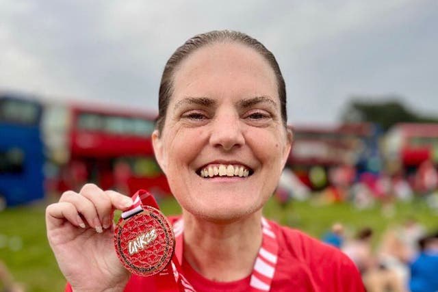 <p>Gayle Redman, a GP from Wales, was unable to participate in the New York Marathon due to bag rules</p>