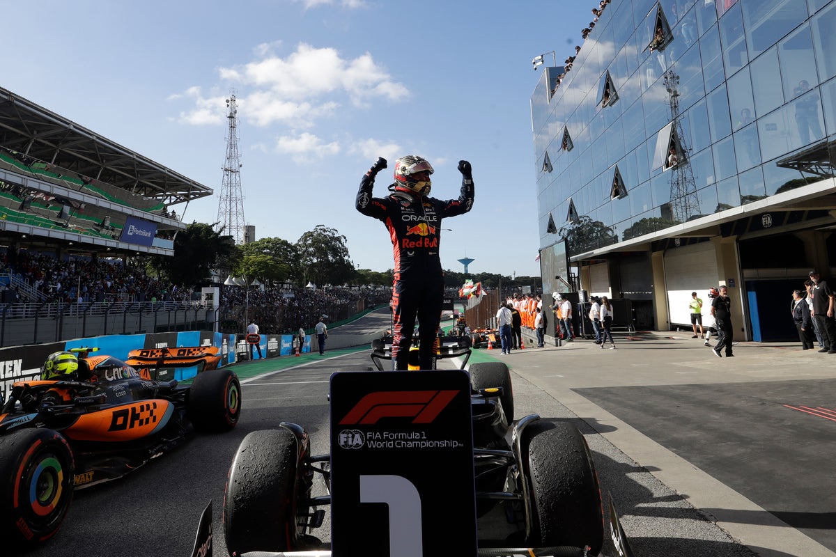 Max Verstappen triumphs at Brazilian Grand Prix on torrid day for Mercedes 