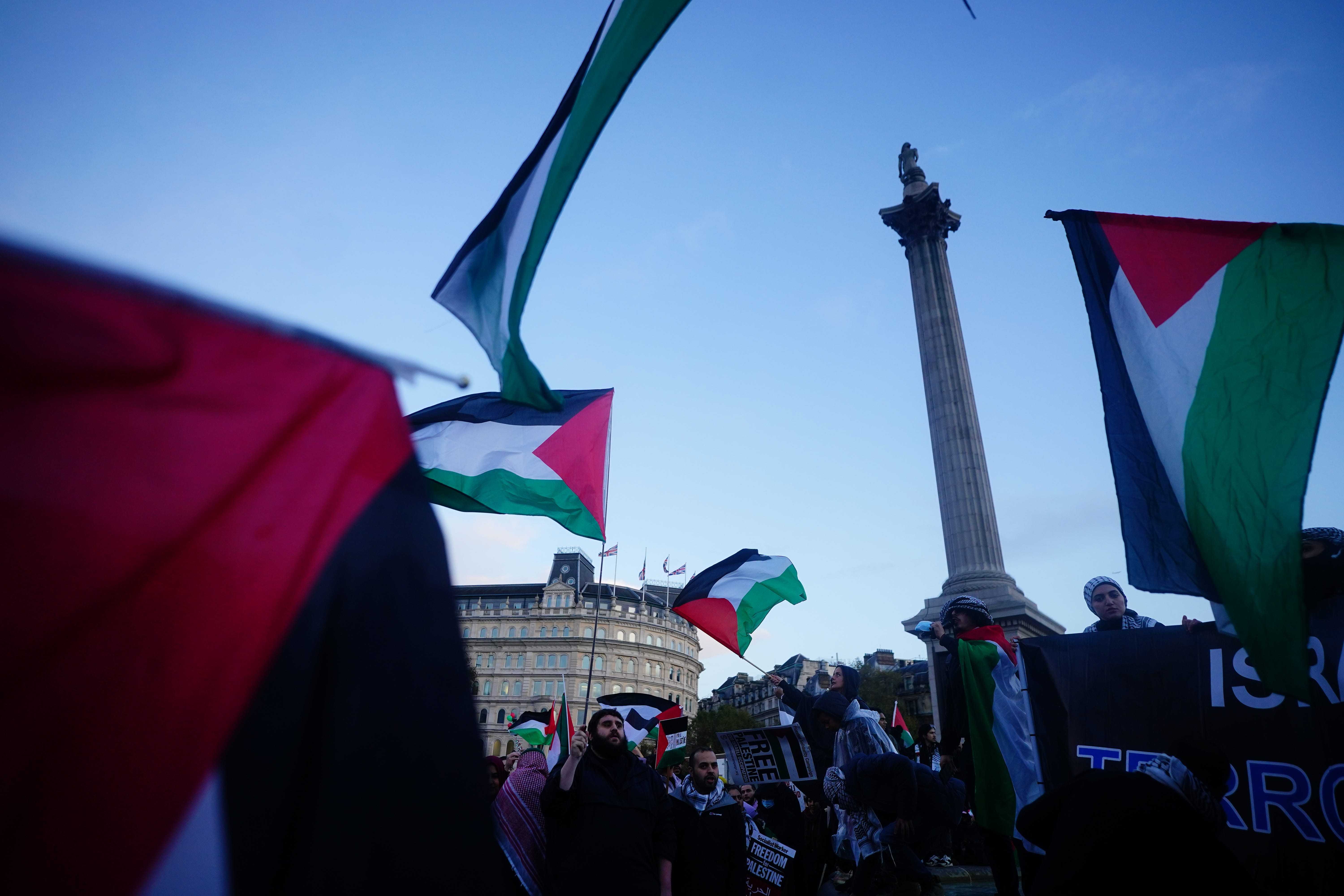 Pro-Palestinian protesters (Victoria Jones/PA)